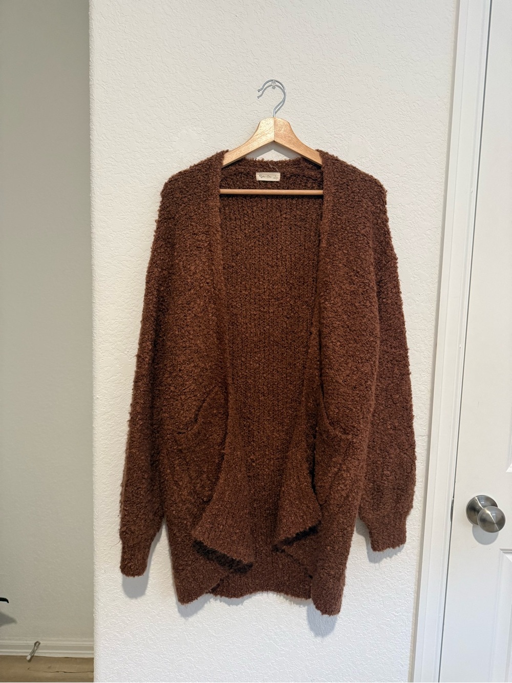 Rylee + Cru - Open-Front Brown Women's Cardigan Sweater